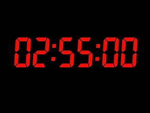 175-Minute ACT Exam Countdown Timer –Red Digital Study Timer (Silent, No Ads, Gentle End Alarm)