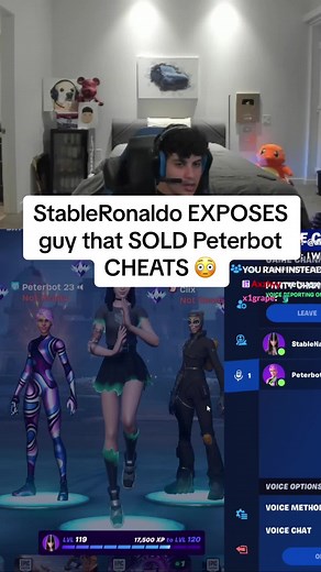 StableRonaldo Exposes Peterbot Cheat Scandal in Fortnite