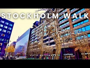 Cold November Walk in Stockholm 🇸🇪 | Central Station → Kungsträdgården | 4K Cinematic
