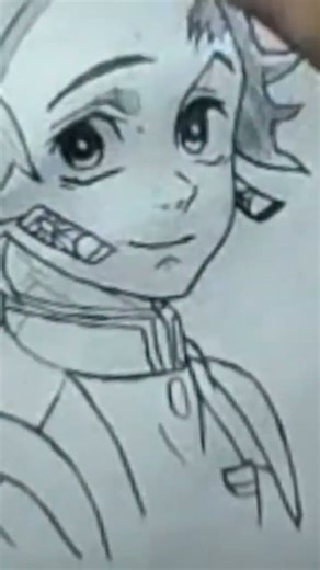 draw Tanjiro kamado #demonslayer #tanjirokamado #anime #drawing #trending #shortsfeed #viral