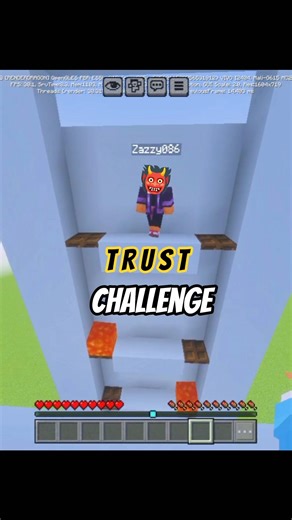 Minecraft trust drop challenge #minecraft #shorts