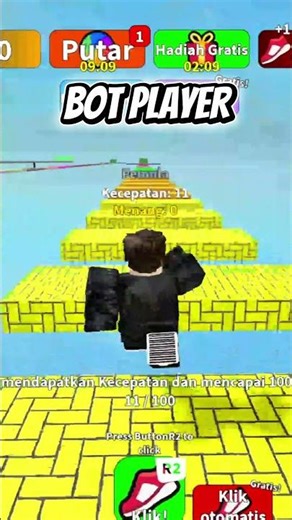 Runing Race Bot Player Vs Pro Player😱‼️ #roblox #botplayer #proplayer #trending