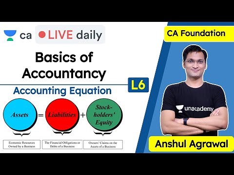 Basics of Accountancy - L6 | Accounting Equation | Live Daily | CA Foundation | Anshul Agrawal