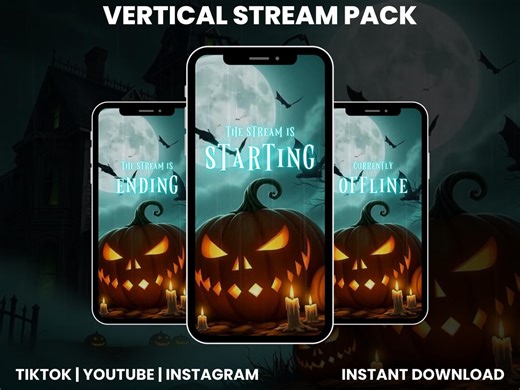 Halloween Stream Pack | Spooky Pumpkin, Animated Overlay (digital Download) - Etsy