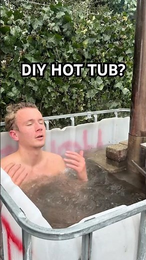 How to build a hot tub in 5 minutes! 🔥💦 #hottub #jacuzzi #diy #build #shorts
