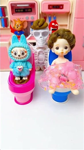 Fruit Jelly Dress Challenge! 👗🍓Doll Bath with Colorful Slime! 🛁💚 Day 1