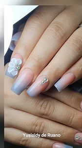 Beautiful combination in gray. Nail art. | Yuslaidy de Ruano