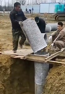 Watch these men expertly install drainage pipe! 👏 | Yellow Bee