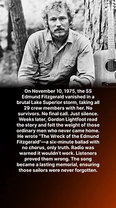 On November 10, 1975, the SS Edmund Fitzgerald vanished in a brutal Lake Superior storm, taking all 29 crew members with her. No survivors. No final call. Just silence. Weeks later, Gordon Lightfoot read the story and felt the weight of those ordinary men who never came home. He wrote “The Wreck of the Edmund Fitzgerald”—a six-minute ballad with no chorus, only truth. Radio was warned it wouldn’t work. Listeners proved them wrong. The song became a lasting memorial, ensuring those sailors were n