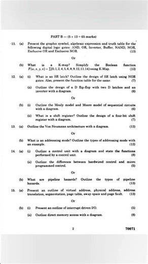 CS3351 Digital Principles and Computer Organization Nov/Dec 2022.#r2021 #importantquestions