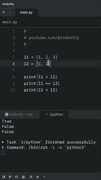 Compare lists like a pro #python #learnpython #pythonprogramming