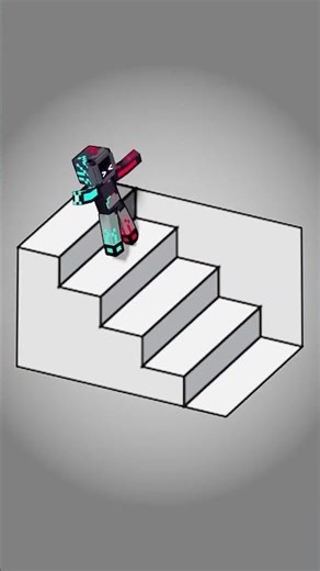 Stairs ILLUSION || Minecraft Animation || #shorts #minecraft #animation #loop