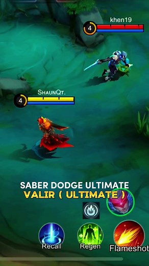 Saber dodge ultimate #MobileLegends #MLBB #mlbbcreatorcamp #saber #heroes #tutorial #highlights #fypシ゚viralシ #foryou | Shaunqt 2.0