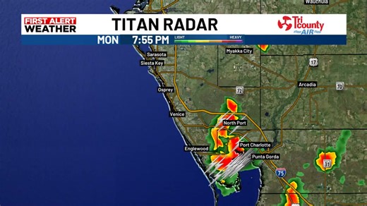 7.8K views · 33 reactions | ABC 7 FIRST ALERT radar update on storms moving through the area. The east coast and west coast sea breeze collision has fired off a line of showers and thunderstorms over W. Charlotte County and south Sarasota County. | ABC7 Sarasota - WWSB | Facebook