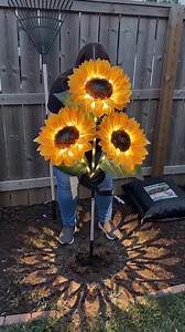 Solar Sunflower Lights: Front Porch & Backyard Upgrade