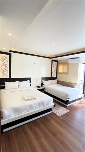 Pine Tree Deluxe Family/ Group Room 🍀 . . 🛌 Comfortable 2*Queen Size Bed For Family/ Group. 🛜High-speed Internet 🚾Attached Bathroom 🌅Sunrise View 🪑Balcony 📺32 inch TV for your entertainment ☕️Instant- Tea/Coffee with Kettle 📞Telephone For Quick Service . . https://maps.app.goo.gl/QGkAwxTeuKCZkXhm9?g_st=ic. . . For Reservation: ☎️01-6680179, 977-9767932363. . #pinetreeresort #hotelsnagarkot #nature #resortinnagarkot #nagarkothotel