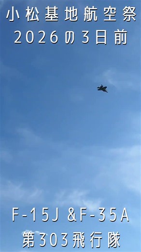 第303飛行隊 F-15J&F-35A 機動飛行 10 小松基地航空祭2026前の練習 スカイパーク こまつ共生の丘