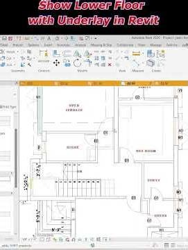 Show Lower Floor with Underlay in Revit | Easy Trick 🚀 #shorts #ytshorts #Revit