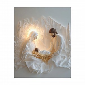 Holy Family Canvas Wall Art, Christian Christmas Decor, Ready to Hang - Etsy