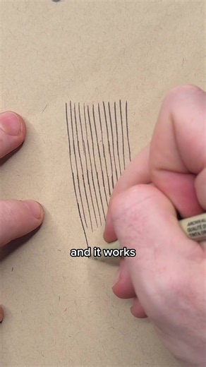 Tap the link in my bio to start the drawing drills course. This drill looks incredibly simple. Draw a row of straight, evenly spaced hatch marks. Then draw another row directly beneath it so each new stroke lines up perfectly with the one above, making it look like one continuous line. It sounds easy… Until you try it. This exercise trains hand-eye coordination, accuracy, and consistency in a way that’s directly transferable to real drawings. When you can seamlessly continue a line without creat