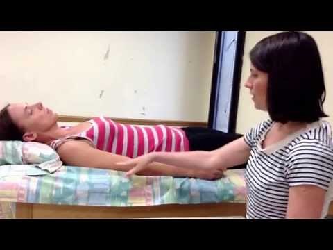 Elbow ROM using a goniometer; ERROR ALERT elbow extension end feel is HARD (not firm)