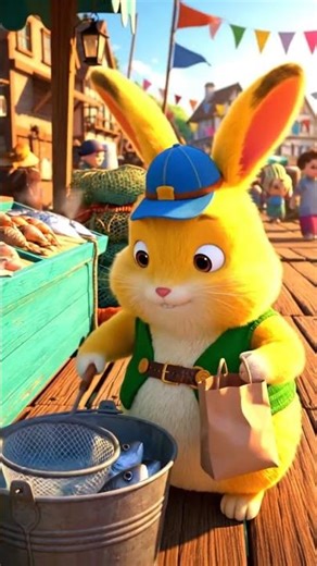 The Cutest Rabbit Ever Goes Fishing on a Canoe!