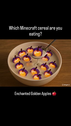 Pick your breakfast cereal and comment your choice below! 💎 Do you play Minecraft? It’s my favorite game! #minecraft #mine #minecraftmemes #videogames #stitch