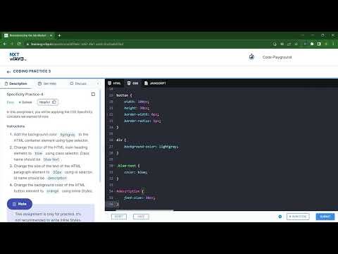 Specificity Practice-4 | Coding Practice 3 | HTML, CSS, Bootstrap | NxtWave | ccbp 4.o