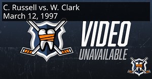 Cam Russell vs. Wendel Clark, March 12, 1997 - Chicago Blackhawks vs. Toronto Maple Leafs | HockeyFights