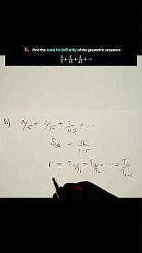How to calculate the sum to infinity of terms in a geometric sequence| #mathproblems