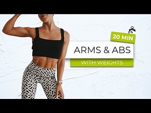 20 MIN ARMS & ABS - TRICEPS FOCUSED - WITH WEIGHTS