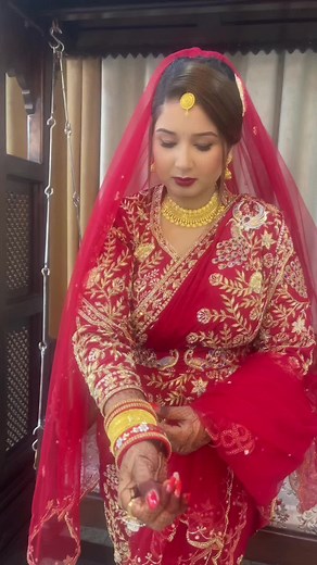 Happiest Bride are the prettiest My beautiful bride ❣️ @Gita Neupane #Weddingfeveron 🤭