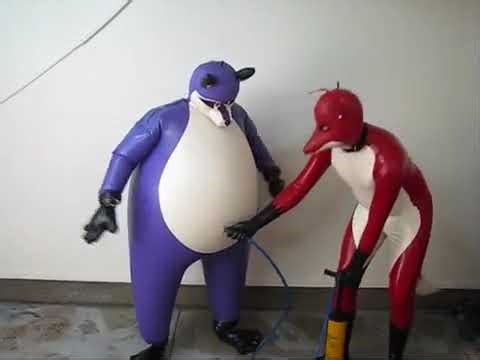 Latex Fox inflation of a Rubber Raccoon (PUBLIC VERSION)