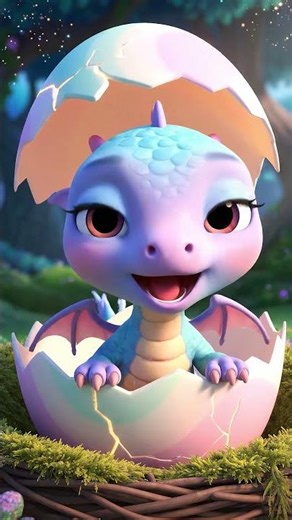 he CUTEST Baby Bubble Dragon just hatched! 🐉💖✨