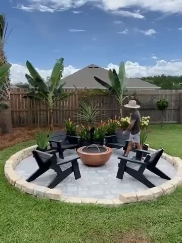 1.1M views · 24K reactions | is it CHEAPER to DIY a PAVER firepit AREA or to HIRE a contractor? (Full video) #home #homeproject #diy #patio #backyard #firepit Hat ⬇️ https://designsbydonnie.com/product/i-dont-know-i-just-work-here-hat/ | Designs by Donnie | Facebook