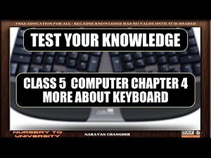 CLASS 5 COMPUTER CHAPTER 4 MORE ABOUT KEYBOARD