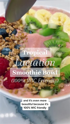 Tropical Lactation Smoothie Bowl Recipe for New Moms
