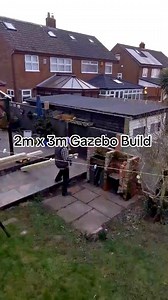 2m x 3m Imperial gazebo fitted to accommodate the different patio levels. Local site and laser measuring service available. DIY Kits delivered nationwide. We can build custom sizes! See our new website at www.woodmines.info Visit our display area at Unit 2b, Cricket St Business Park, Wigan, WN6 7TP #gazebos #gazebo #gazebogardens #carpentry | WoodMines