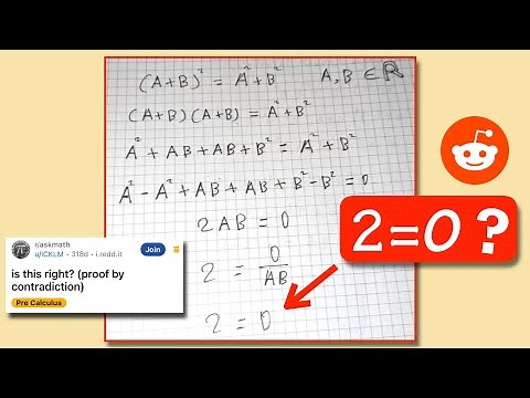 "2=0 proof" from Reddit r/askmath