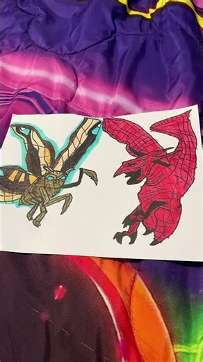 Mothra vs Rodan art ,!! #drawing #movie #godzillacharacter #kotm #gkotm #2019 #godzillakotm