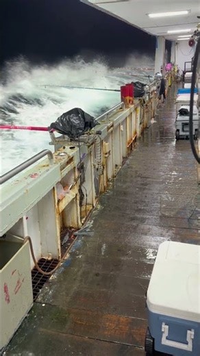 Stormy Sea + Fishing Vessel + Oil Rig = Pure Madness! 🌊🚢#shorts