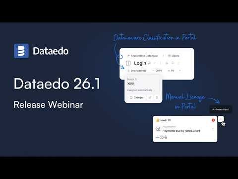 Dataedo 26.1 - Release Webinar