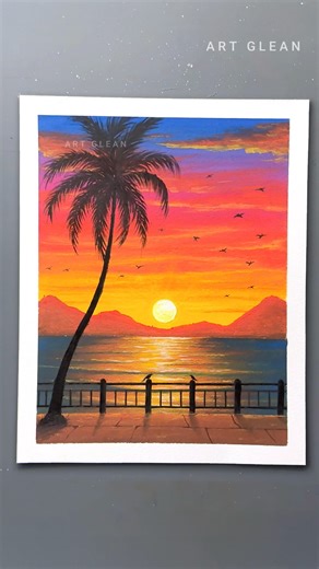 Sunset Dream Painting #shortsfeed #shorts