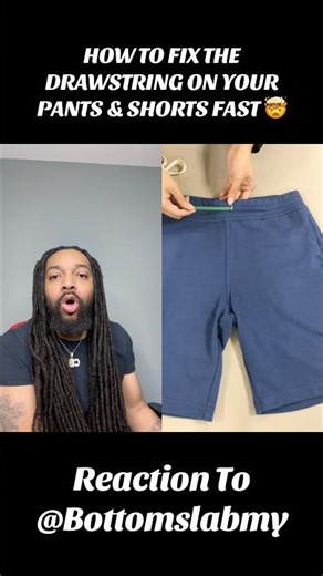 How to fix the drawstring on your pants and shorts fast 🤯#youtubeshorts #shorts