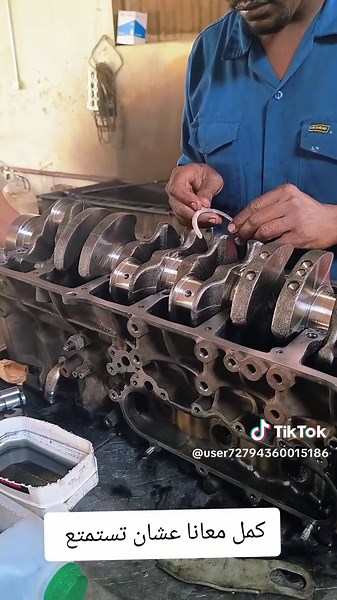 صيانة محرك ديزل 1HZ: عملية توضيب وتجديد كاملة