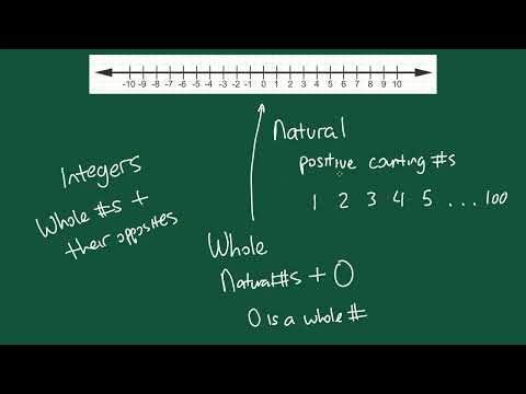 Introduction to Integers, Whole Numbers, and Natural Numbers