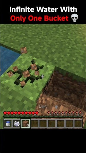 Infinite Water With Only One Bucket 🤯 #minecraft #funny #viral #shorts