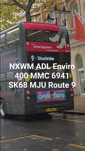NXWM ADL Enviro 400 MMC 6941 SK68 MJU Route 9 #busspotting #fortheloveofbuses