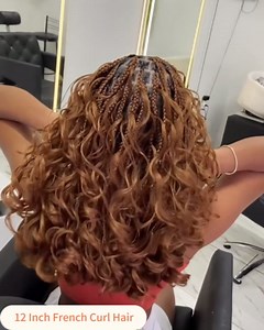 1B/30/27 French Curly Braiding Hair 12 Inch Pre Stretched Loose Wavy Bouncy Braiding Hair Three Tones 8 Packs French Curl HairExtensions for Women(8Packs,1B/30/27)