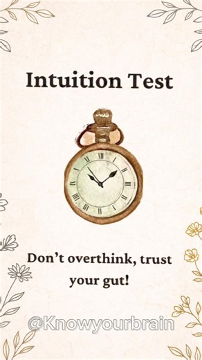 intuition test don't overthink trust your gut #relatable #intuitiontest #trustyourgut #braintest